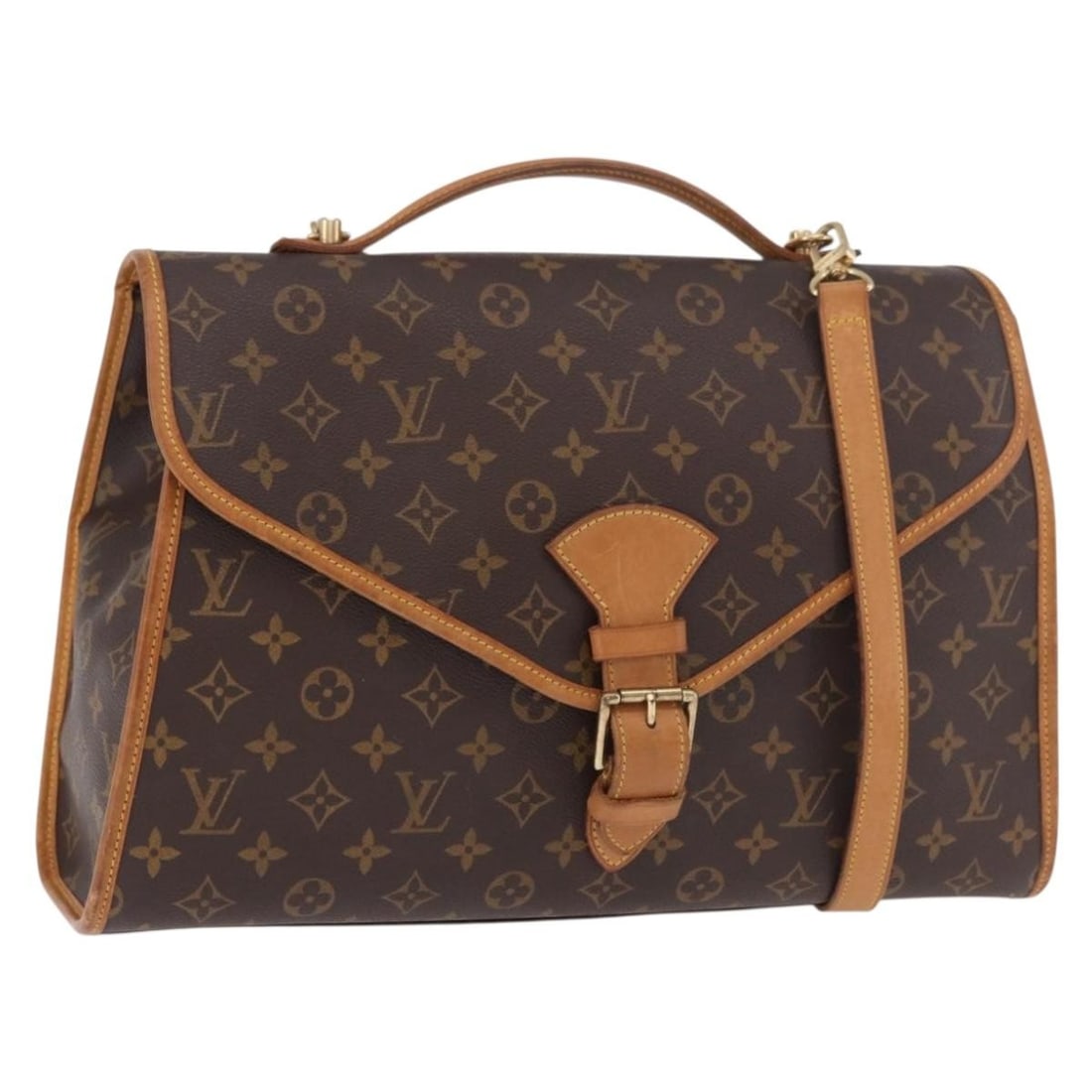 Louis Vuitton Beverly M51121 Monogram Canvas Handbag with Shoulder Strap: Louis Vuitton Beverly M51121 Monogram Canvas Handbag with Shoulder Strap Louis Vuitton Beverly handbag in Monogram canvas with a shoulder strap. This women's bag was made in France and shows heavy use