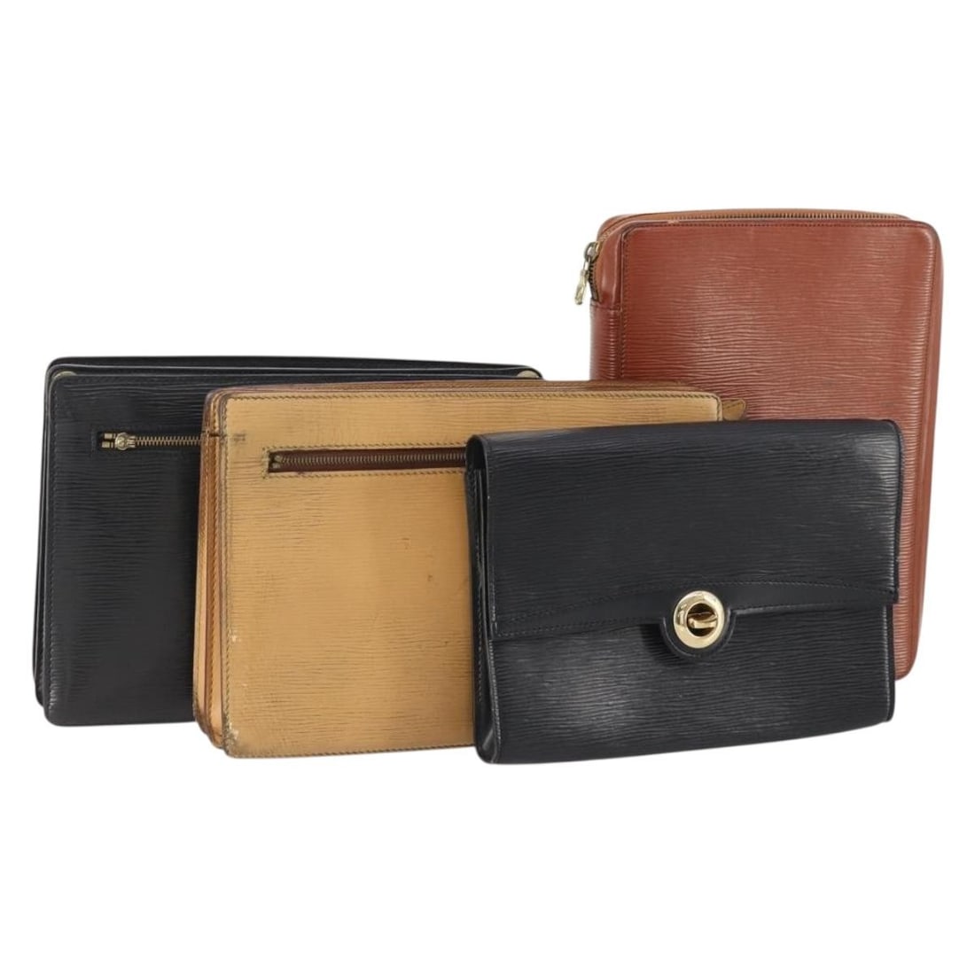 4 Louis Vuitton Epi Leather Clutch Bags in Black Brown Beige (1 of 18)