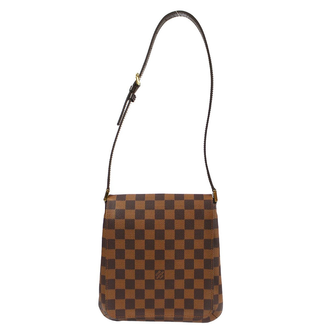 Louis Vuitton Musette Salsa shoulder bag Damier Ebene N51260: Louis Vuitton Musette Salsa shoulder bag Damier Ebene N51260 Louis Vuitton Musette Salsa short shoulder bag in Damier canvas and leather with a brown Ebene check pattern. This medium shoulder bag feat