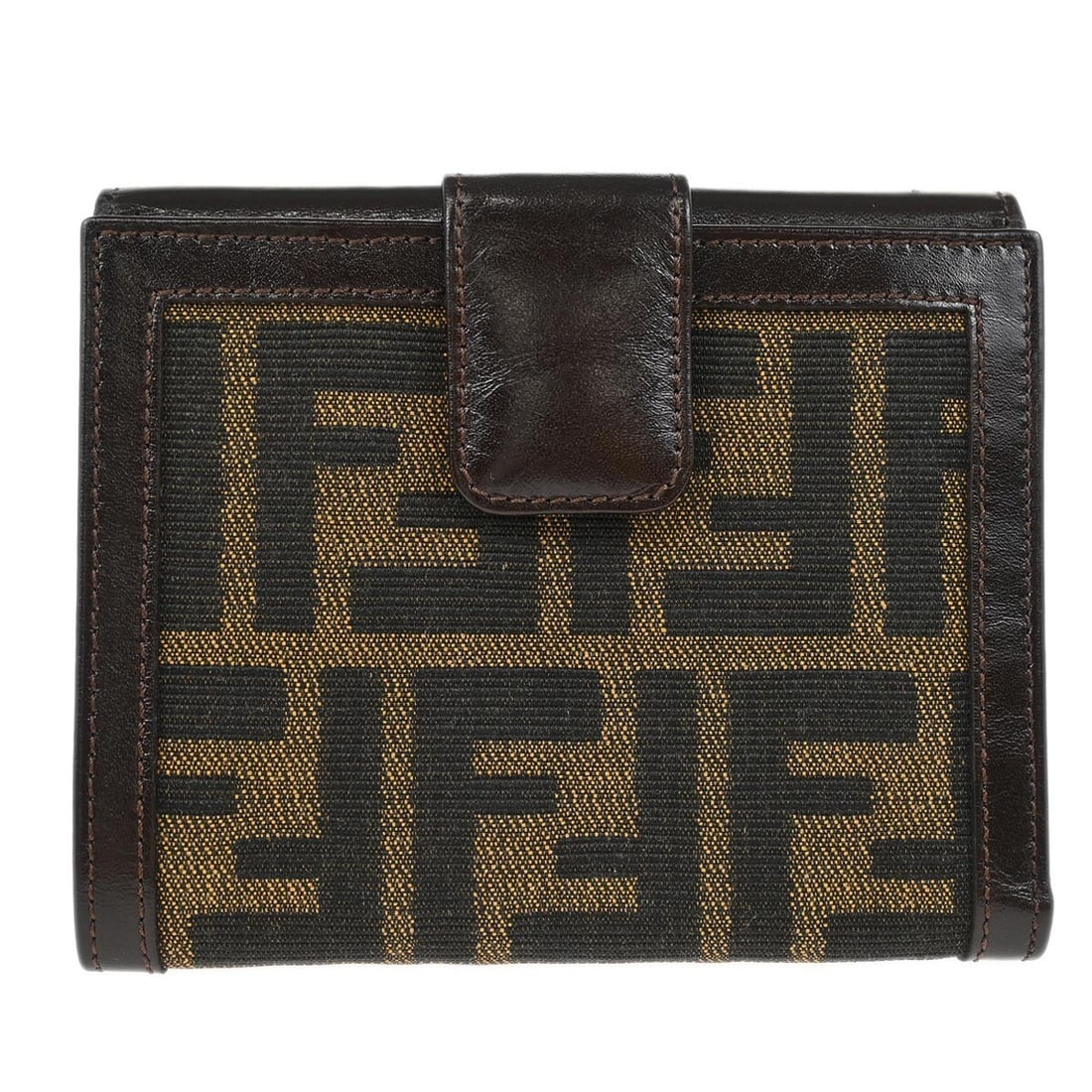 Fendi Zucca Folding Wallet Brown Canvas Vintage: Fendi Zucca Folding Wallet Brown Canvas Vintage Vintage Fendi wallet in the brown Zucca pattern, crafted from canvas with leather trim. This folding unisex wallet features an exterior pocket, two inte