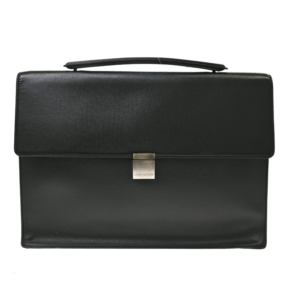 Louis Vuitton Porte Documents Angara black Taiga leather briefcase: Louis Vuitton Porte Documents Angara black Taiga leather briefcase Louis Vuitton Porte-Documents Angara in black Taiga leather. This unisex briefcase-style bag is made in France and features a structu