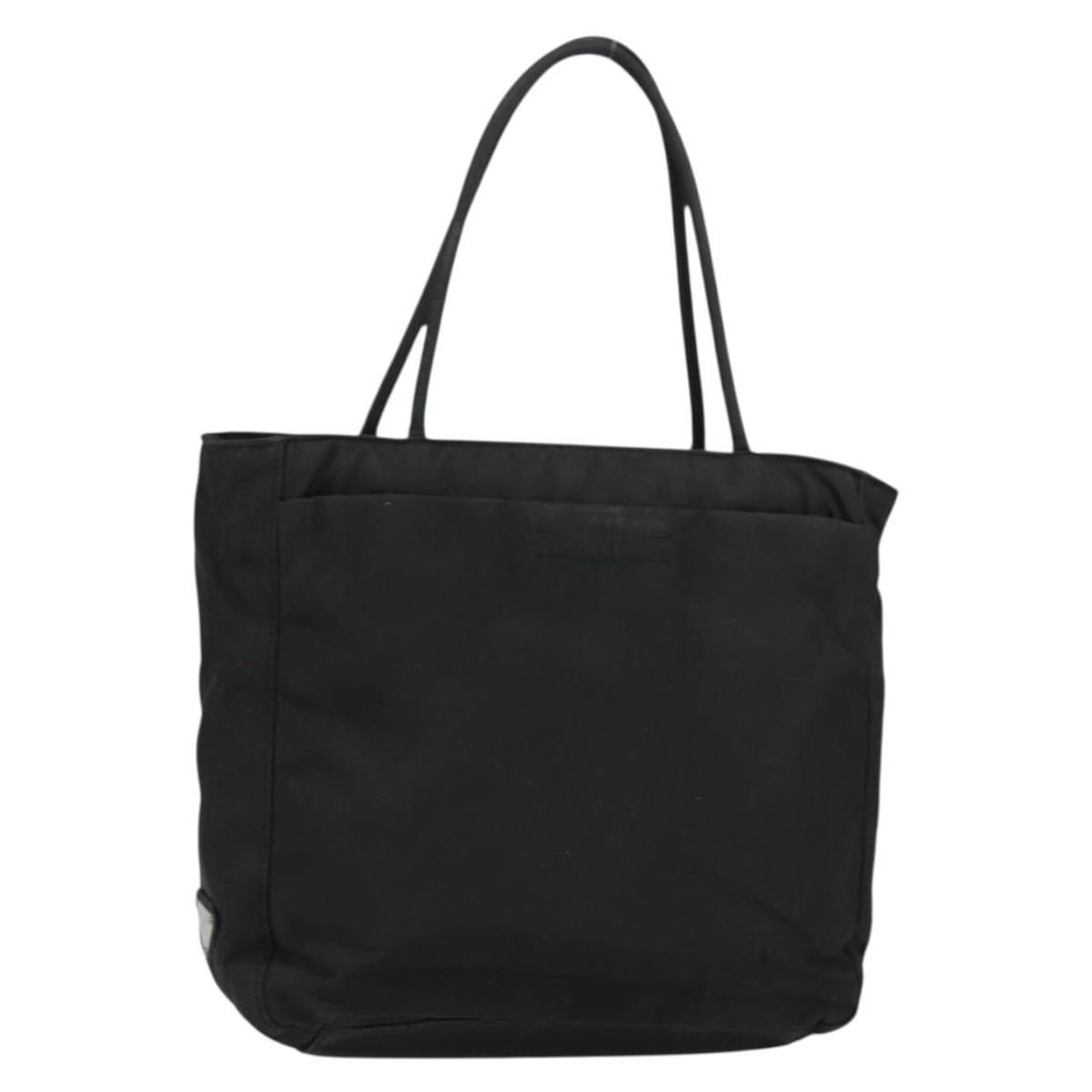PRADA Black Silver Nylon Hand Bag Auth Italy 7/U: PRADA Black Silver Nylon Hand Bag Auth Italy 7/U Introducing a stylish PRADA hand bag crafted from durable nylon in an elegant black and silver color scheme. This authentic bag from Italy combines fas