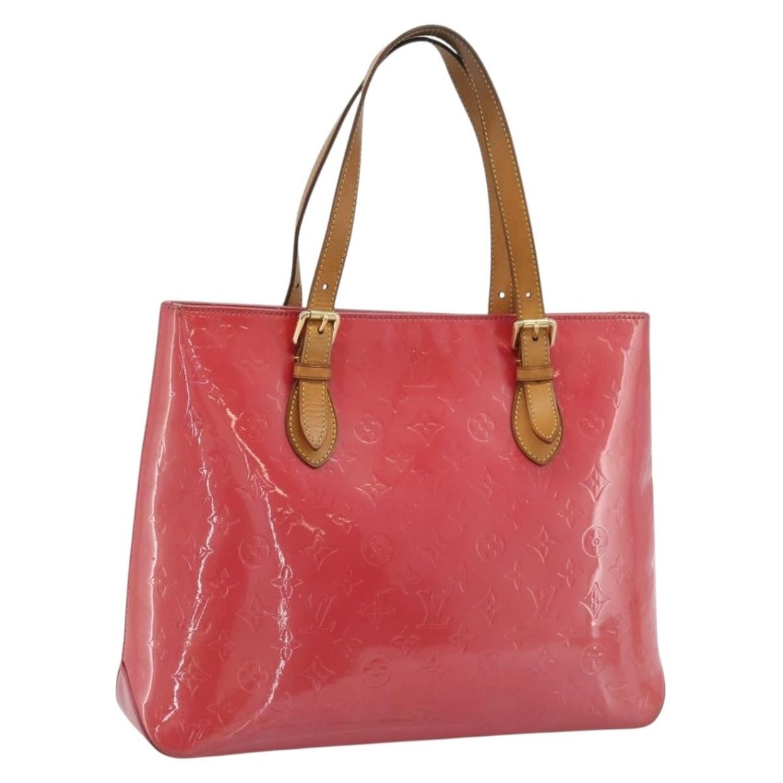 Louis Vuitton Brentwood Monogram Vernis Patent Leather Tote M9151F: Louis Vuitton Brentwood Monogram Vernis Patent Leather Tote M9151F Louis Vuitton Brentwood tote bag in Monogram Vernis patent leather with a Fran Boise finish. This women's tote was made in France and