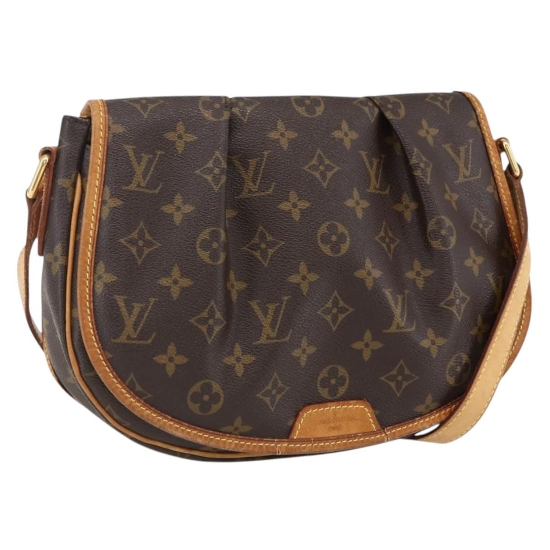 Louis Vuitton M40474 Menilmontant PM Monogram Canvas Shoulder Bag: Louis Vuitton M40474 Menilmontant PM Monogram Canvas Shoulder Bag Louis Vuitton Menilmontant PM shoulder bag in Monogram canvas. This women's bag is made in France and includes the shoulder bag only; 