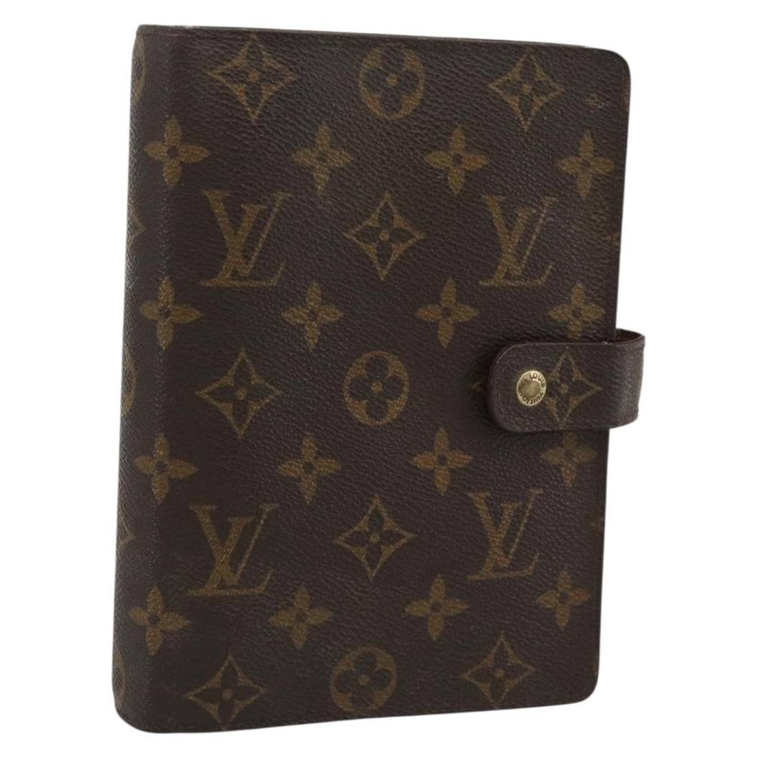 Louis Vuitton R20105 Agenda MM Monogram Canvas Day Planner Cover: Louis Vuitton R20105 Agenda MM Monogram Canvas Day Planner Cover Louis Vuitton Monogram Agenda MM day planner cover in Monogram canvas, made in France. This pre-owned cover shows heavy use with visibl