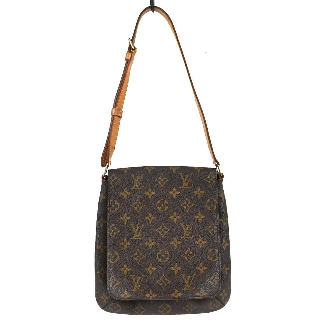 Louis Vuitton Musette Salsa Monogram Canvas Shoulder Bag M51258: Louis Vuitton Musette Salsa Monogram Canvas Shoulder Bag M51258 Vintage Louis Vuitton Musette Salsa short shoulder bag in brown Monogram canvas and leather, made in France. It features a flap magnet c