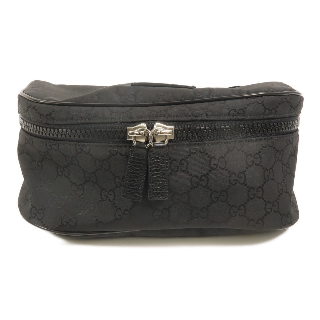 Gucci 449182 GG Canvas Waist Bag Black SHW (1 of 16)
