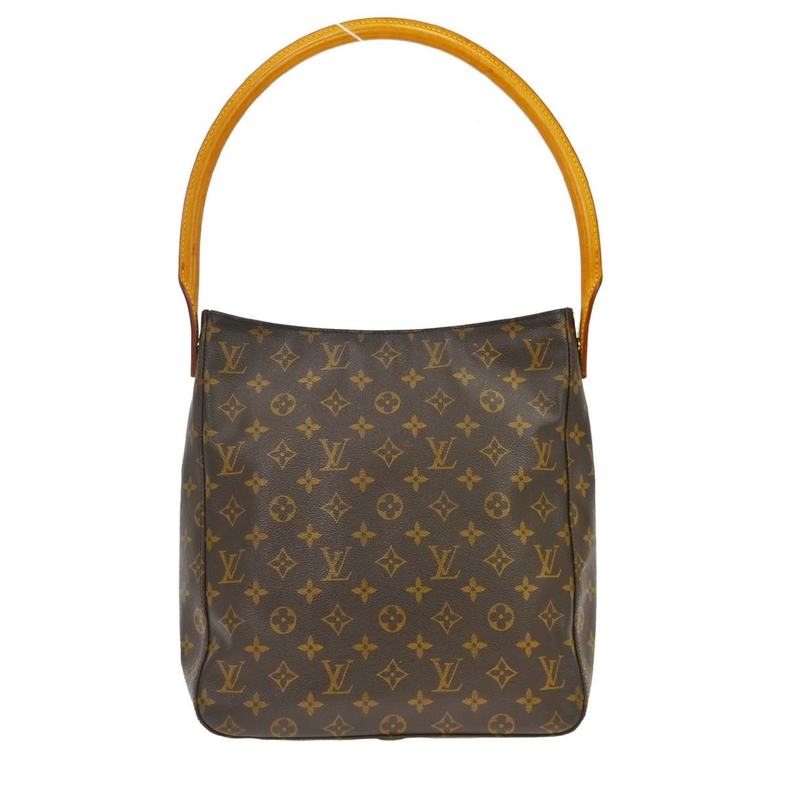 Louis Vuitton Looping GM Monogram Shoulder Bag M51145: Louis Vuitton Looping GM Monogram Shoulder Bag M51145 Vintage Louis Vuitton Looping GM shoulder bag in Monogram canvas with leather trim and a zip closure. This women's shoulder bag features a rectang