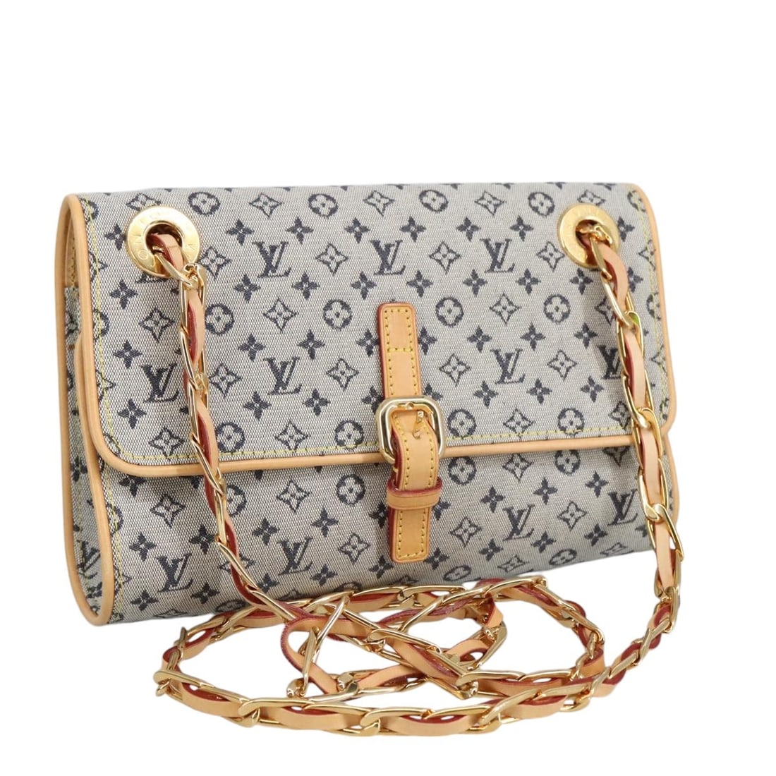 Louis Vuitton M92002 Camille Blue Monogram Mini Canvas Shoulder Bag: Louis Vuitton M92002 Camille Blue Monogram Mini Canvas Shoulder Bag Louis Vuitton Monogram Mini Camille chain shoulder bag in blue Monogram Mini canvas. This women's shoulder bag is made in France and