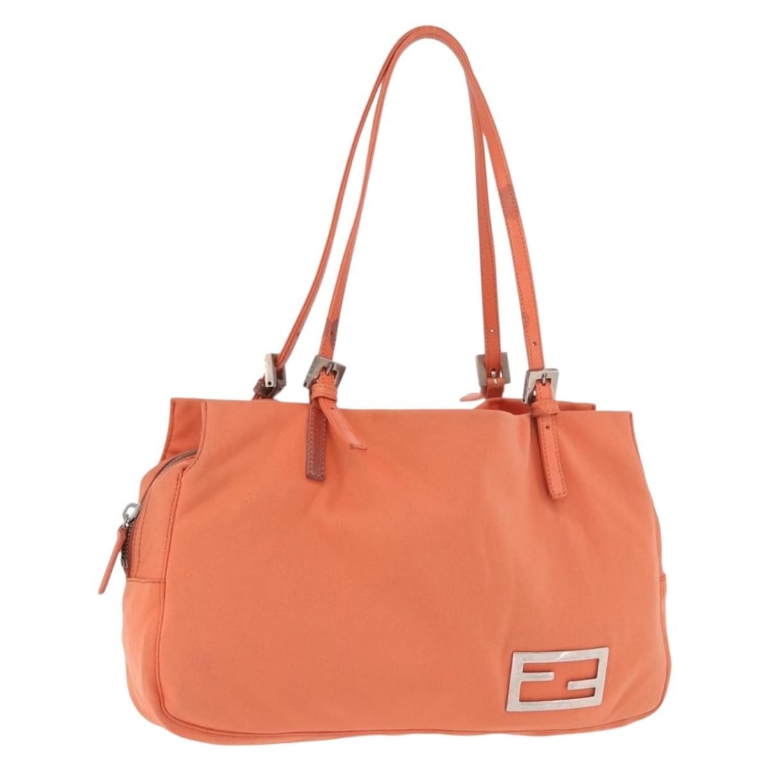 Fendi Orange Silver Cotton Jersey Tote Bag Made in Italy: Fendi Orange Silver Cotton Jersey Tote Bag Made in Italy Fendi tote bag in orange and silver cotton jersey. This women's bag is made in Italy and has a heavily used condition with visible wear through