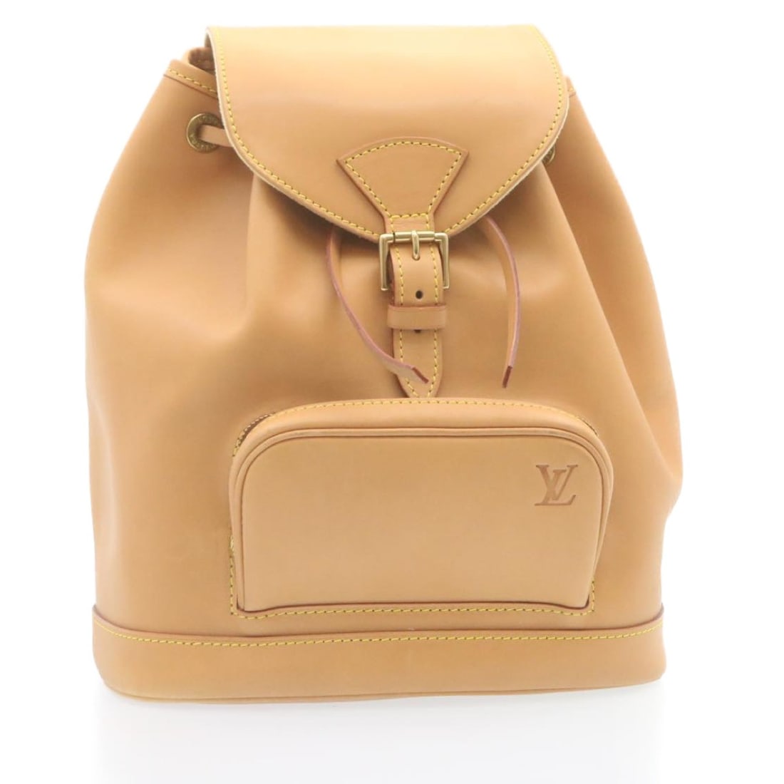 Louis Vuitton Montsouris MM Beige Nomade Leather Backpack: Louis Vuitton Montsouris MM Beige Nomade Leather Backpack Louis Vuitton Montsouris MM backpack in beige Nomade leather, made in France. This women's backpack includes the dust bag and item box. Condit