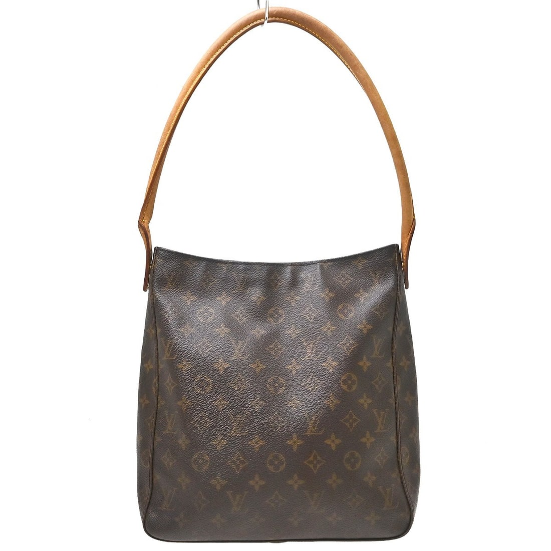 Louis Vuitton Looping GM Monogram Shoulder Bag M51145 Brown: Louis Vuitton Looping GM Monogram Shoulder Bag M51145 Brown Vintage Louis Vuitton Looping GM shoulder bag in Monogram canvas with leather trim and a beige interior. This women's shoulder bag shows vis