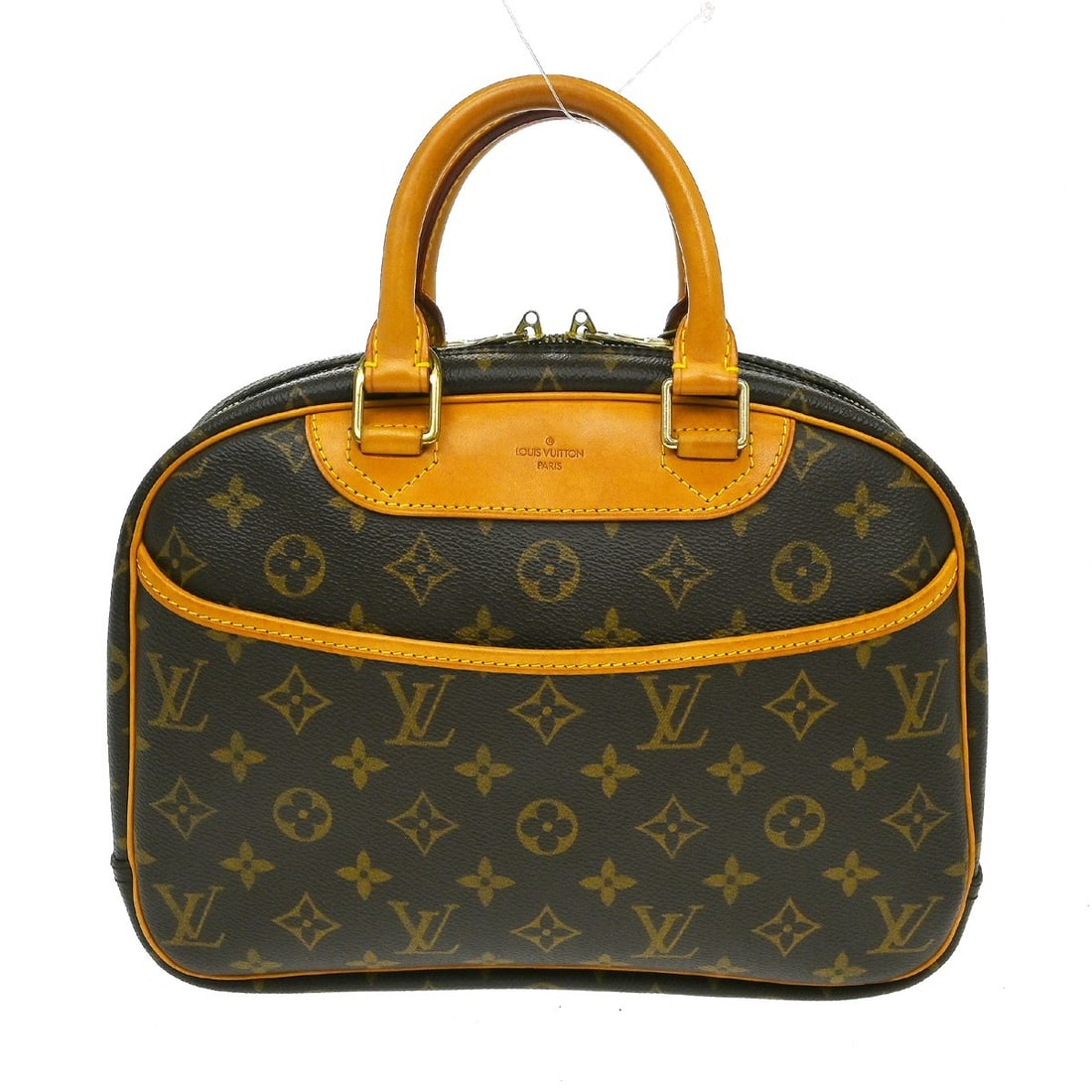 Louis Vuitton Trouville Monogram Canvas Handbag M42228 Brown: Louis Vuitton Trouville Monogram Canvas Handbag M42228 Brown Vintage Louis Vuitton Trouville handbag in brown Monogram canvas and leather with double handles and a zip closure. The bag features logo a