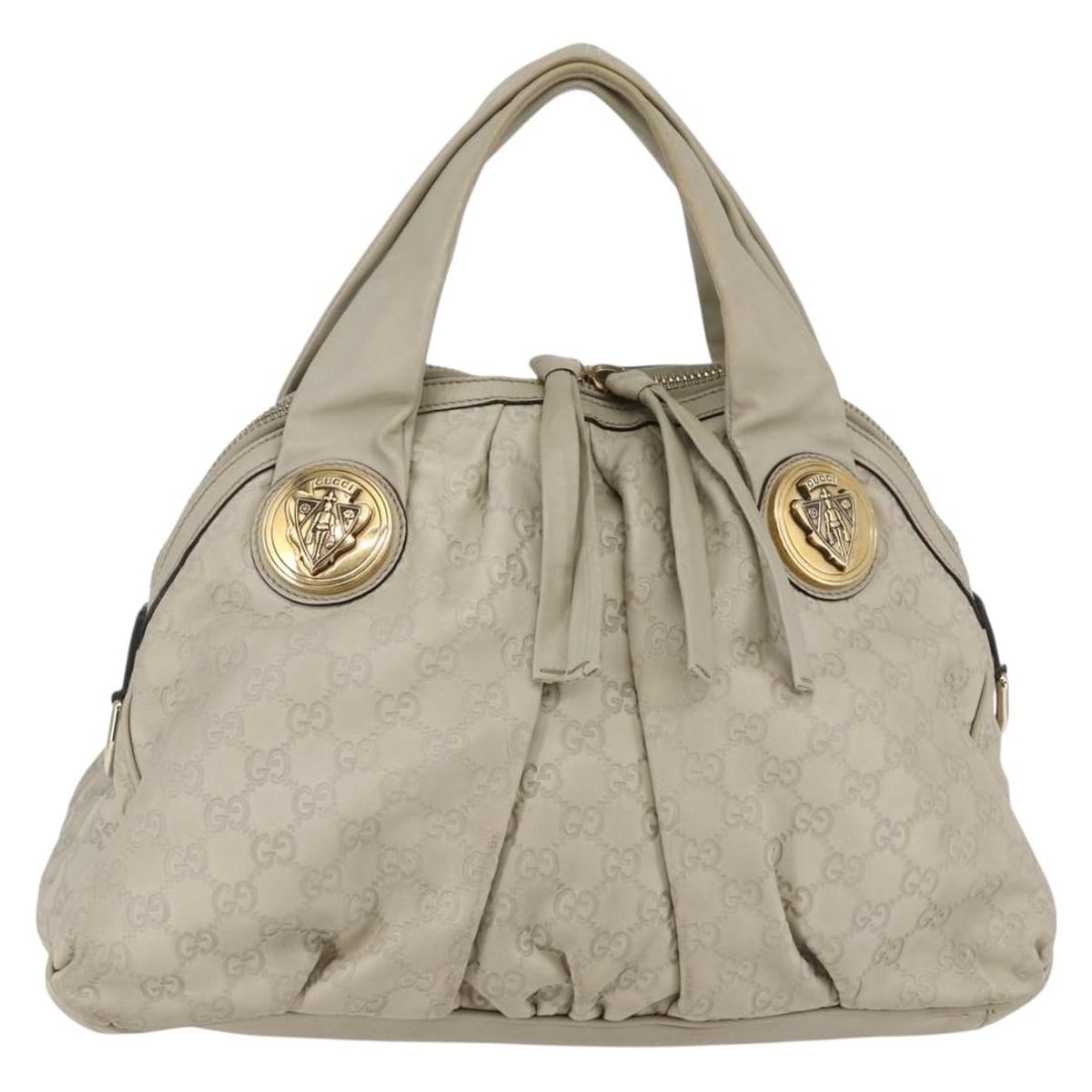 GUCCI Guccissima Historia Tote Bag Leather White Gold 197019 Auth: GUCCI Guccissima Historia Tote Bag Leather White Gold 197019 Auth This exquisite GUCCI GG Canvas Guccissima Historia Tote Bag combines luxurious leather with a stunning white and gold color palette. C
