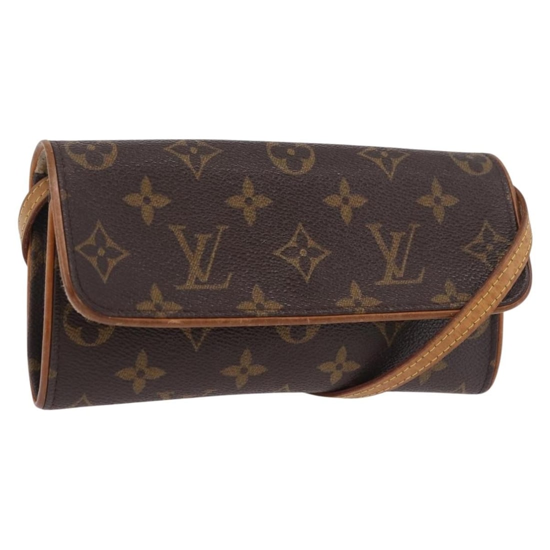 Louis Vuitton M51854 Pochette Twin PM Monogram Canvas Shoulder Bag: Louis Vuitton M51854 Pochette Twin PM Monogram Canvas Shoulder Bag Louis Vuitton Pochette Twin PM shoulder bag in Monogram canvas, model M51854, made in Spain. This women's bag includes a shoulder str