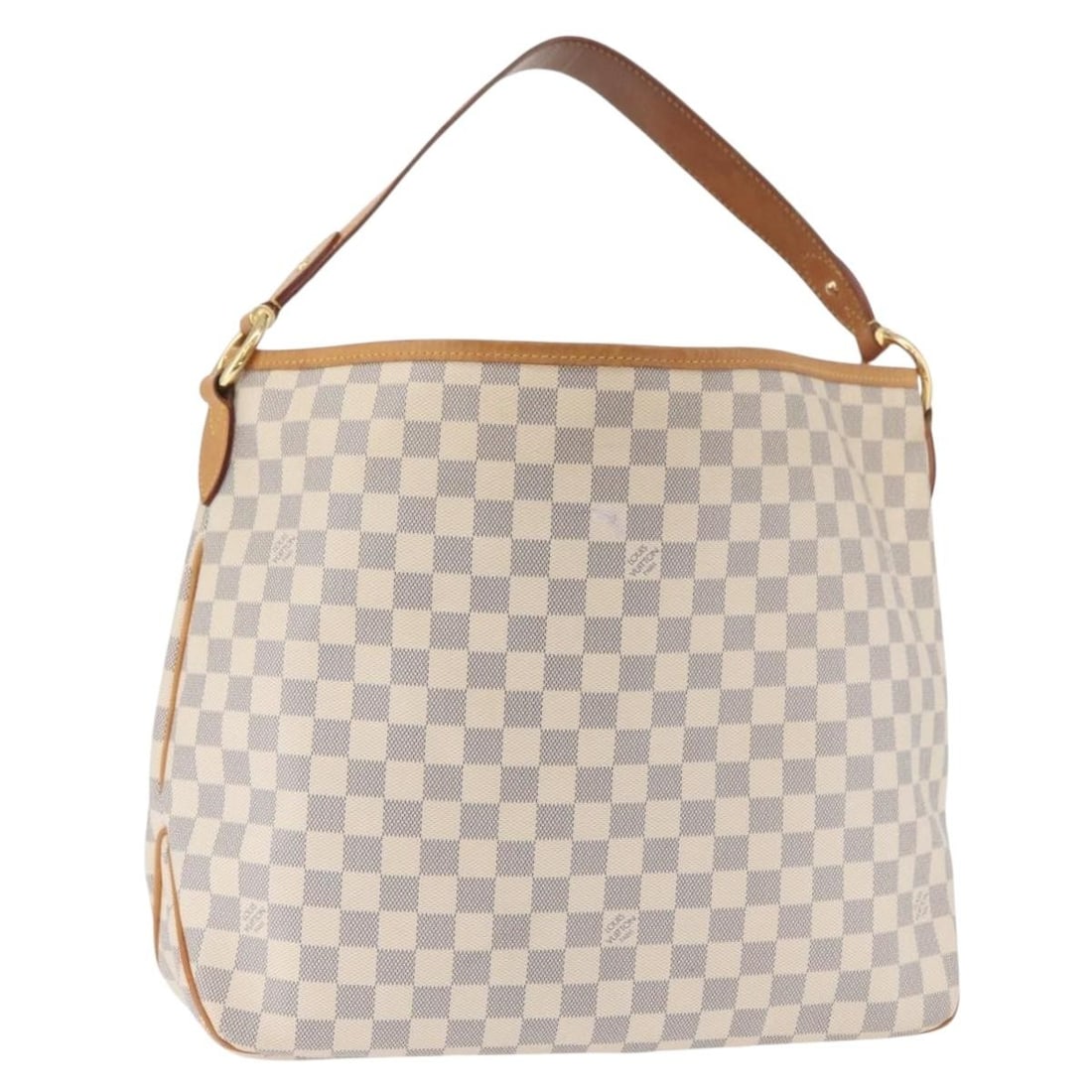 Louis Vuitton N41448 Delightful MM Damier Azur Canvas Shoulder Bag: Louis Vuitton N41448 Delightful MM Damier Azur Canvas Shoulder Bag Louis Vuitton Delightful MM shoulder bag in Damier Azur canvas, designed for women and made in the USA. It comes with a dust bag and 