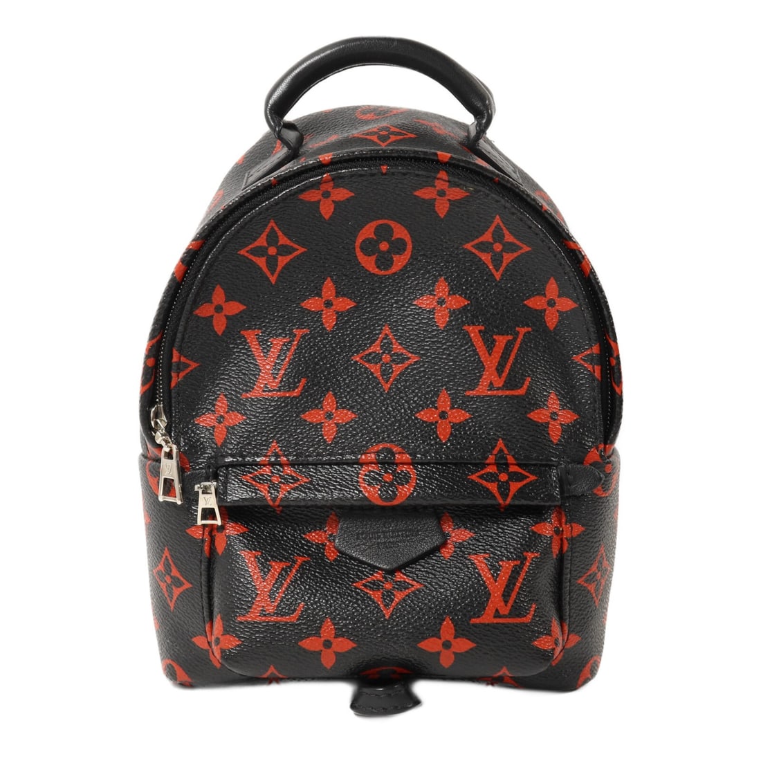 Louis Vuitton Palm Springs M41457 backpack Monogram Infrarouge black red: Louis Vuitton Palm Springs M41457 backpack Monogram Infrarouge black red Louis Vuitton Palm Springs backpack in Monogram Infrarouge with black and red coloring. This unisex rucksack backpack is made o