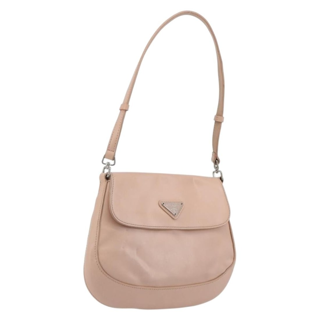 Prada leather shoulder bag in pink and silver repainted (1 of 18)