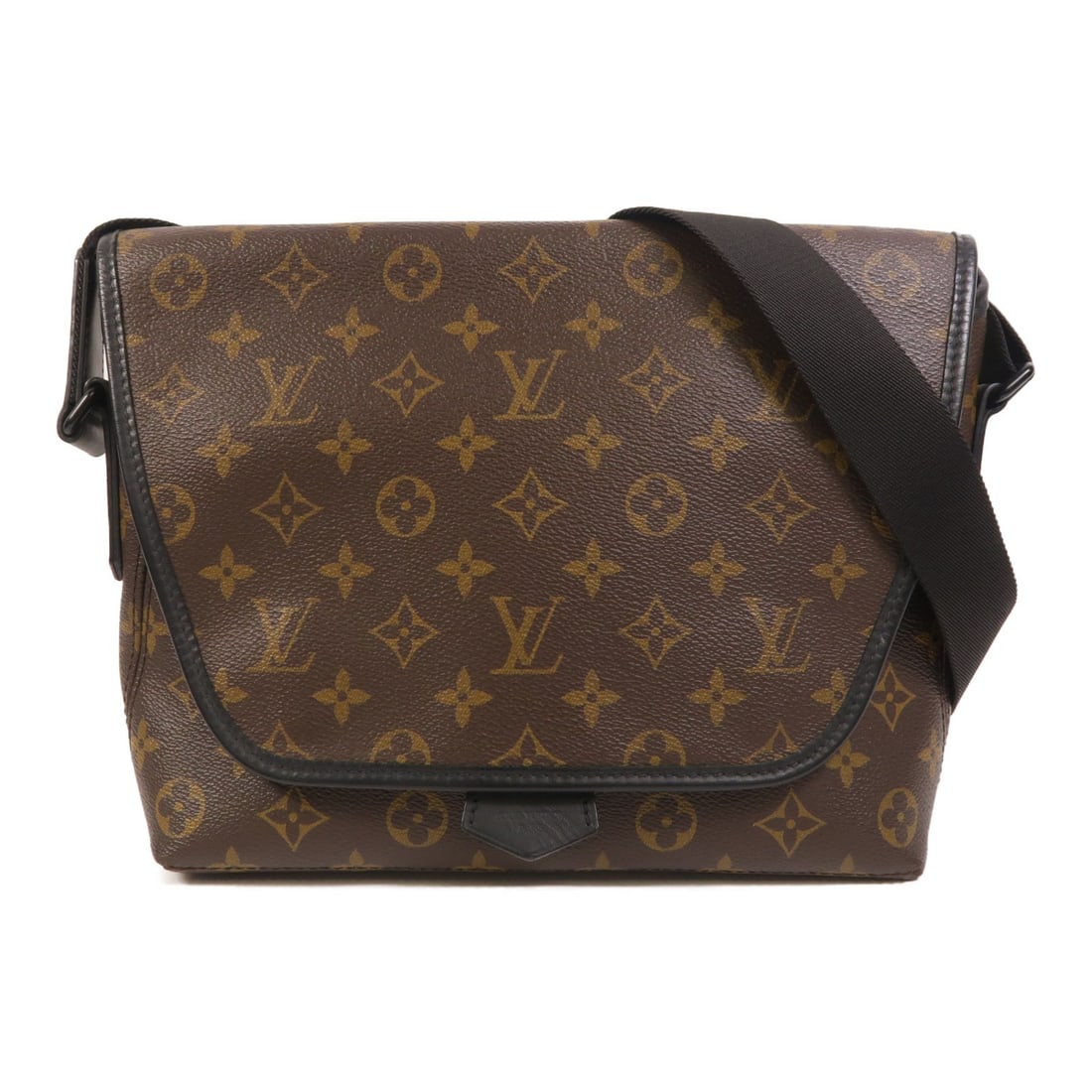 Louis Vuitton M45557 Monogram Macassar Shoulder Bag Brown: Louis Vuitton M45557 Monogram Macassar Shoulder Bag Brown Louis Vuitton magnetic messenger shoulder bag in Monogram Macassar and PVC coated canvas, presented in brown and black. It features a magnetic
