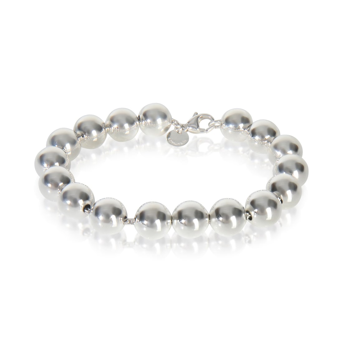 Tiffany & Co. HardWear Ball Sterling Silver 7.5 in Bracelet: Tiffany & Co. HardWear Ball Sterling Silver 7.5 in Bracelet Pre-owned Tiffany & Co. HardWear Ball bracelet crafted in sterling silver. This women's bracelet features a lobster claw clasp and a clean n