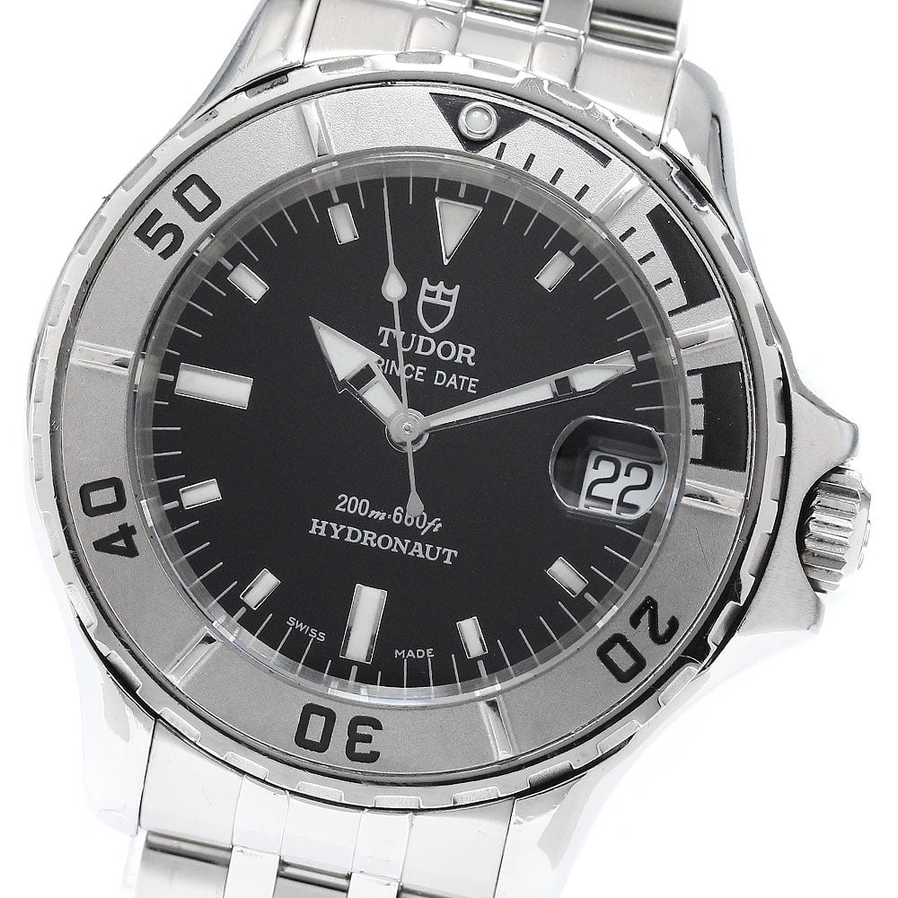 TUDOR Prince Date Hydronaut 85190P automatic mens wristwatch: TUDOR Prince Date Hydronaut 85190P automatic mens wristwatch TUDOR Prince Date Hydronaut automatic men's wristwatch, reference 85190P, made in Switzerland. It features a stainless steel case and brace