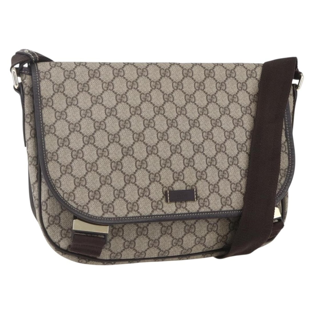 Gucci 201732 GG Supreme PVC Leather Shoulder Bag Beige Gold: Gucci 201732 GG Supreme PVC Leather Shoulder Bag Beige Gold Gucci GG Supreme shoulder bag in beige and gold PVC leather with GG canvas. Made in Italy, this women's shoulder bag features an adjustable 
