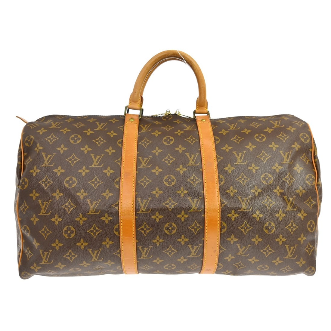 Louis Vuitton Keepall Unisex Brown Canvas Travel Bag: Louis Vuitton Keepall Unisex Brown Canvas Travel Bag Louis Vuitton Keepall Monogram travel bag in brown canvas with a unisex design. This piece is in good condition, showing light scuffs, light scratc