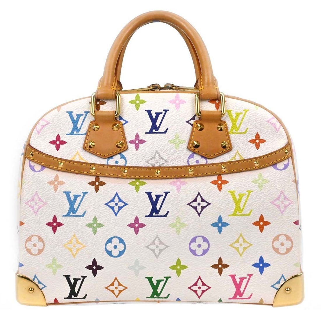Louis Vuitton Trouville White Monogram Multicolor Top Handle Bag M92663 (1 of 15)