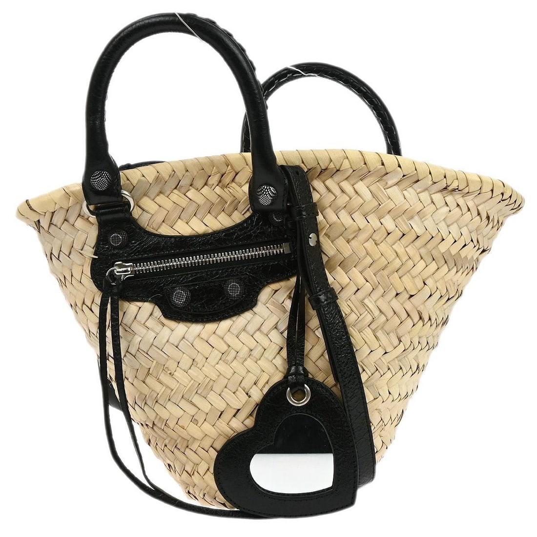 Balenciaga Le Cagole Basket 2way Raffia Top Handle Bag Beige (1 of 10)