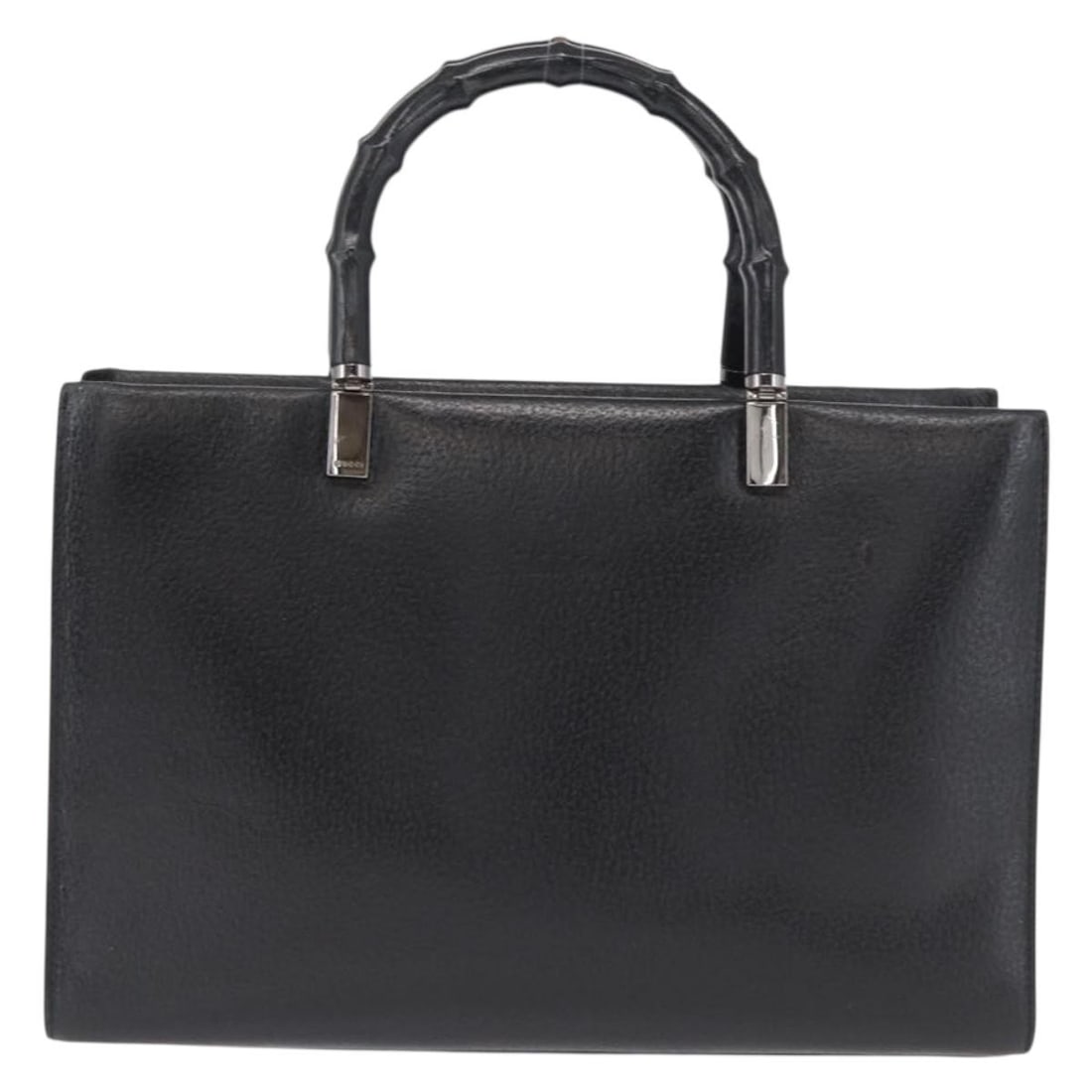 Gucci Leather Handbag with Bamboo Handle Vintage Style: Gucci Leather Handbag with Bamboo Handle Vintage Style This Gucci vintage bamboo handle bag for women features a black leather exterior with a distinctive bamboo handle. It measures 30cm x 20cm x 9cm 