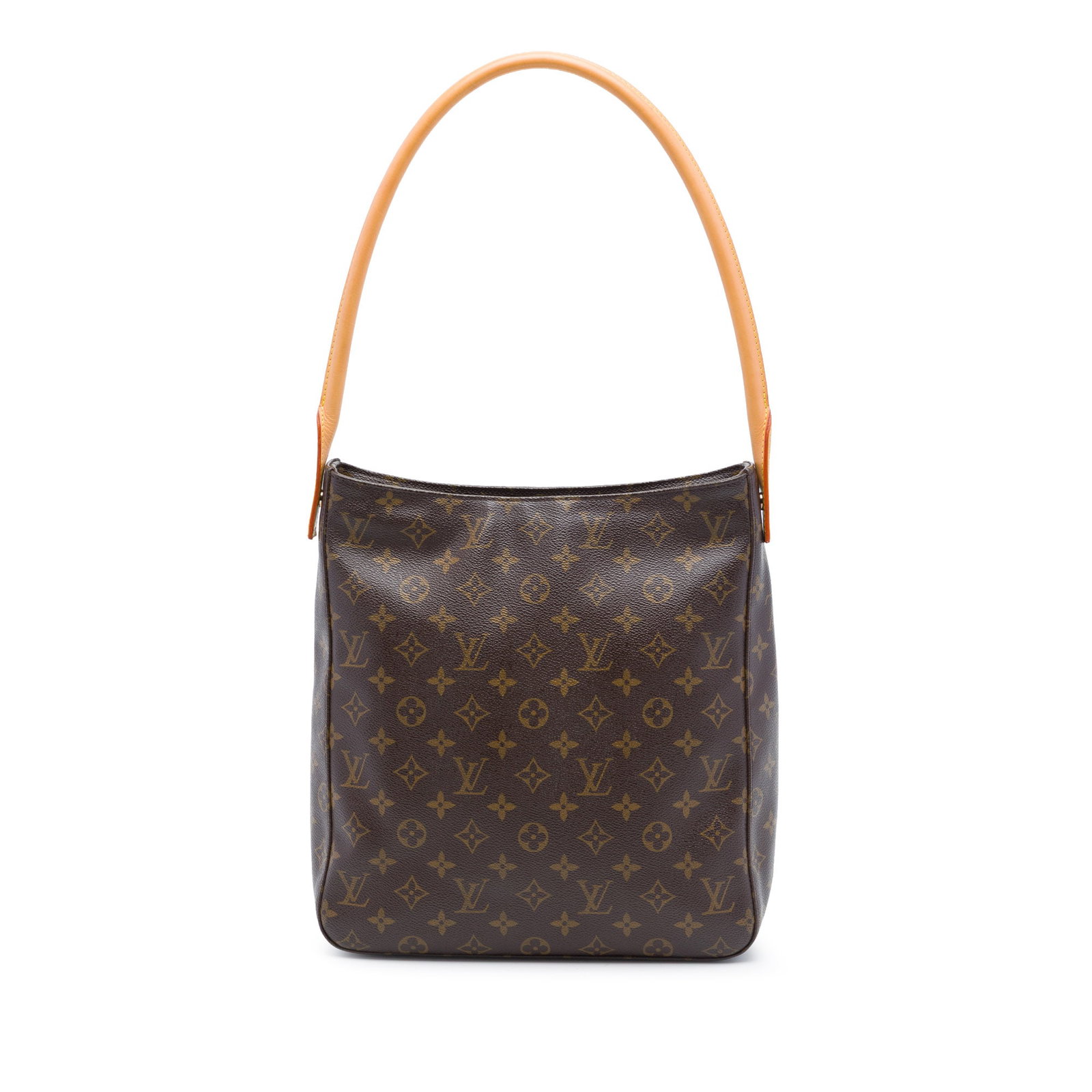 Louis Vuitton Looping GM Monogram Shoulder Bag: Louis Vuitton Looping GM Monogram Shoulder Bag Louis Vuitton Monogram Looping GM shoulder bag featuring a monogram canvas body, a rolled vachetta leather shoulder strap, a top zip closure, and interio