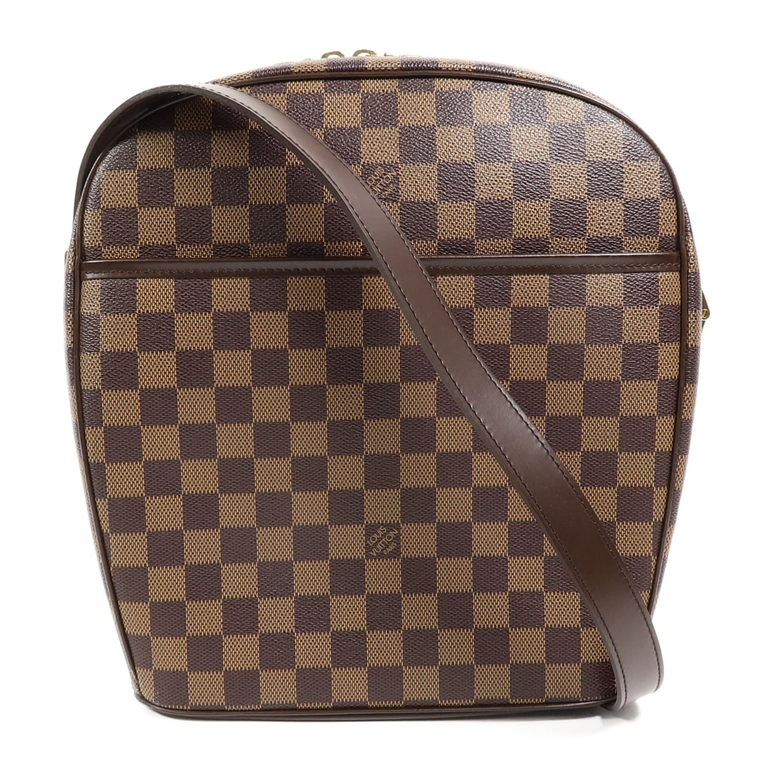 Louis Vuitton Ipanema GM Shoulder Bag N51292 Damier Ebene Brown: Louis Vuitton Ipanema GM Shoulder Bag N51292 Damier Ebene Brown Louis Vuitton Ipanema GM shoulder bag in Damier Ebene brown with gold-tone hardware. It is made from PVC coated canvas and features a sh