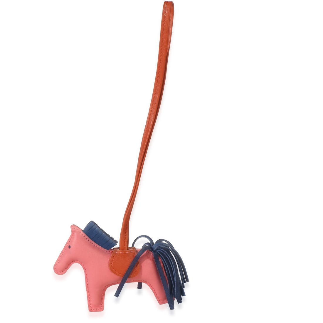 Hermes Grigri Rodeo PM Milo Lambskin Bag Charm Blue Pink (1 of 5)