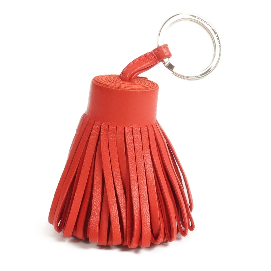 Hermes Carmen Charm Red Milo Lambskin Leather PHW France (1 of 10)