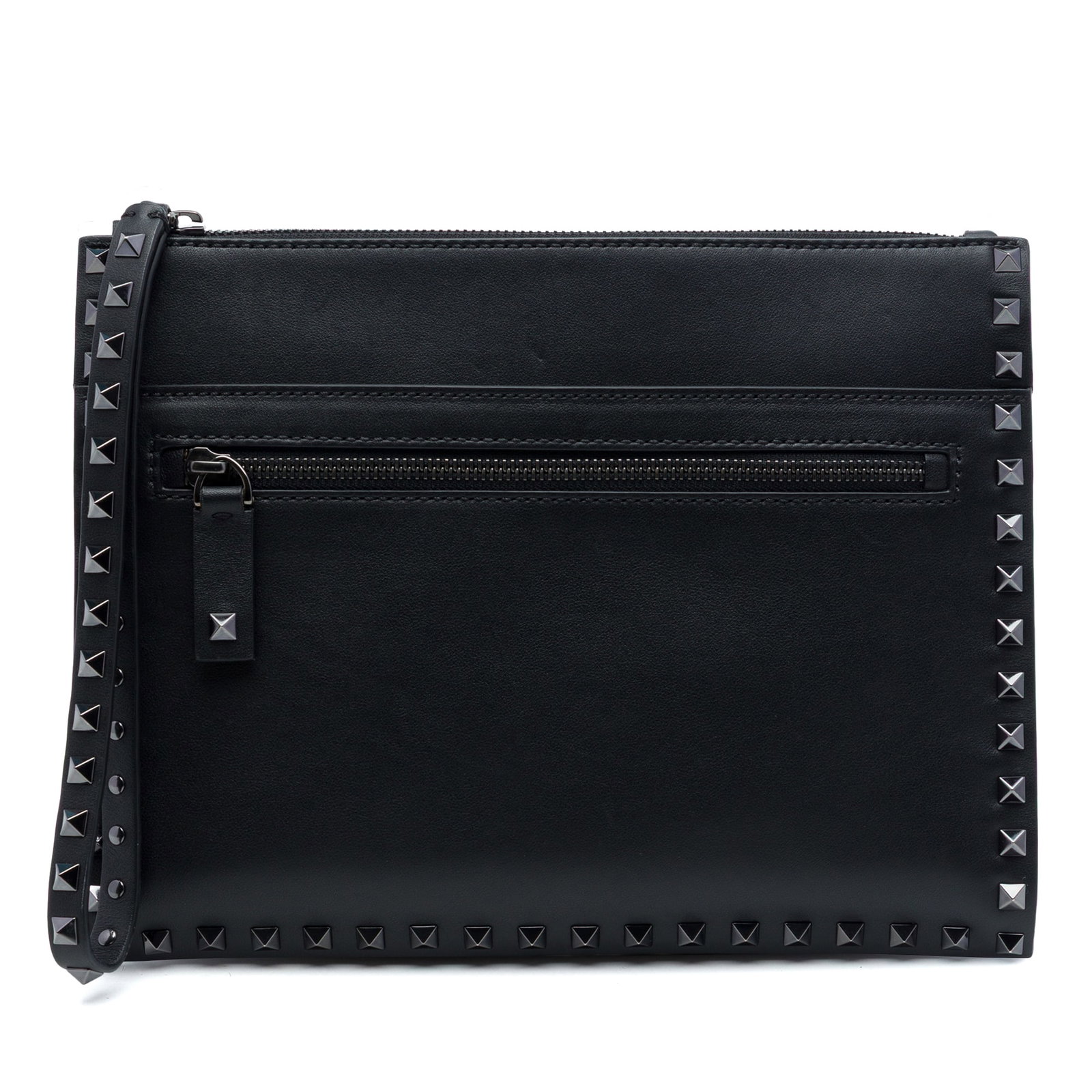 Valentino Rockstud Untitled Leather Wristlet Clutch Bag (1 of 6)