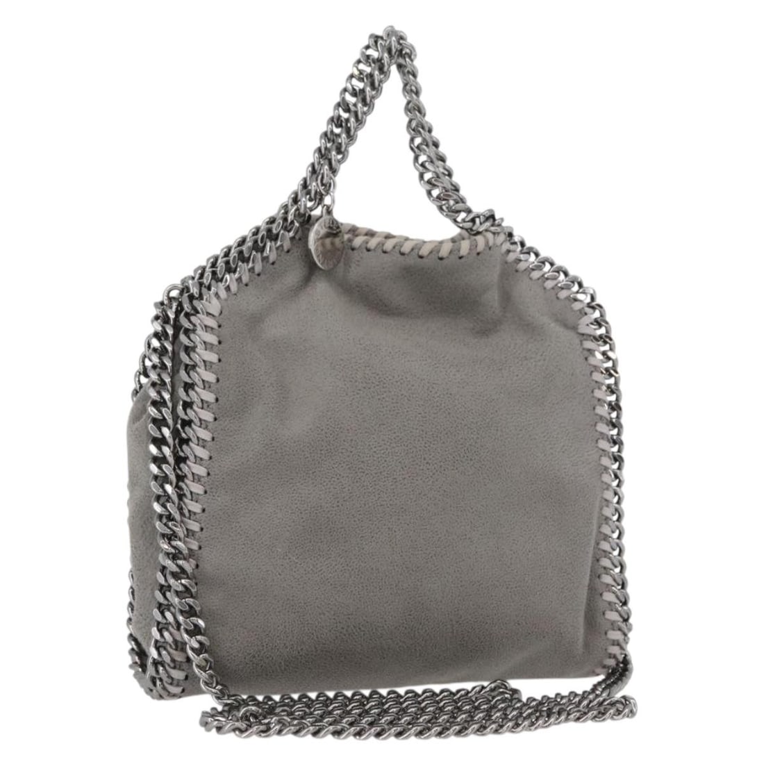 Stella MacCartney Falabella Tiny 2way Shoulder Bag Gray Polyester: Stella MacCartney Falabella Tiny 2way Shoulder Bag Gray Polyester Authentic Stella McCartney Falabella Tiny 2-way bag in gray and silver polyester. This women's shoulder bag includes a dust bag and is