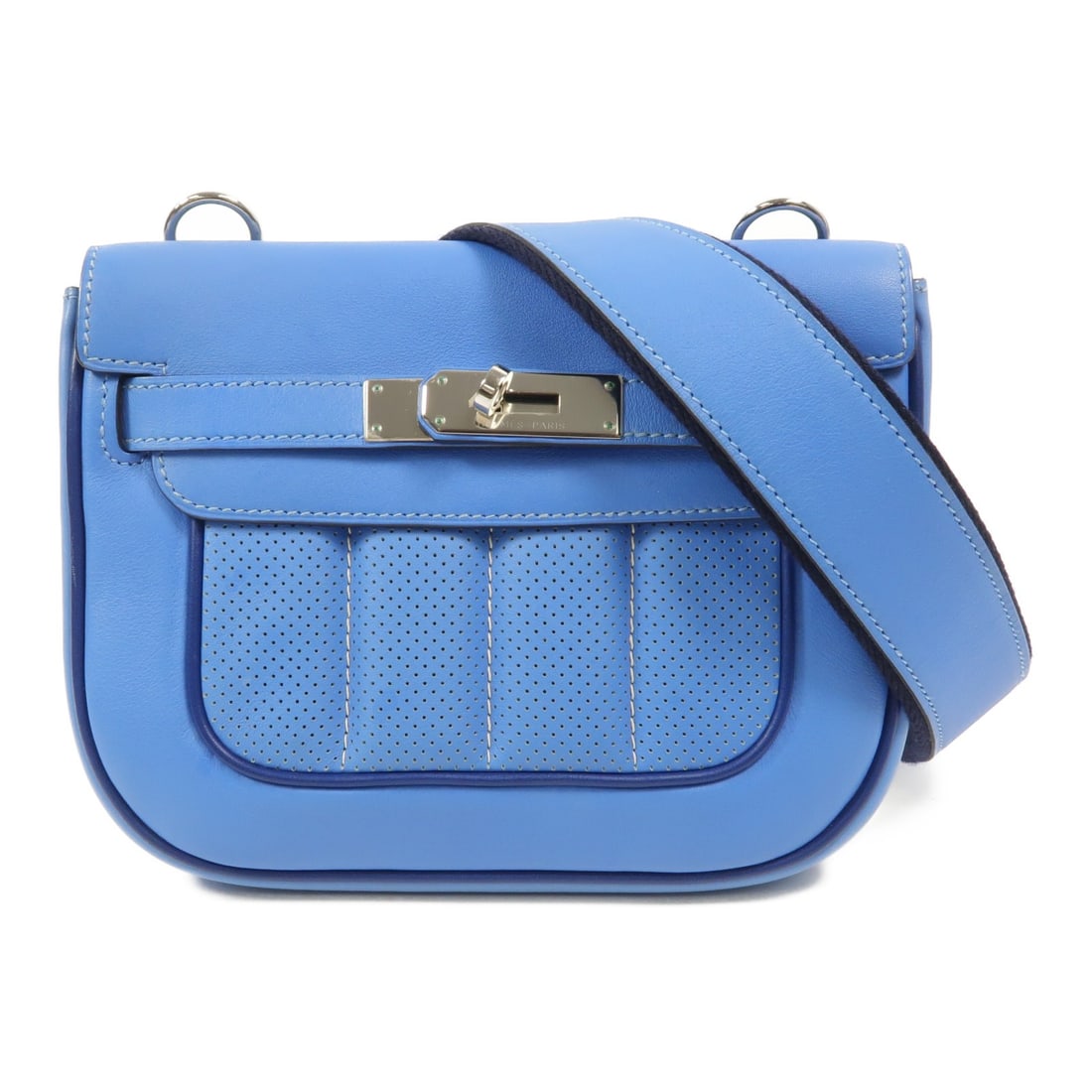 Hermes Berline Mini Shoulder Bag Bleu Saphir Veau Swift PHW (1 of 17)