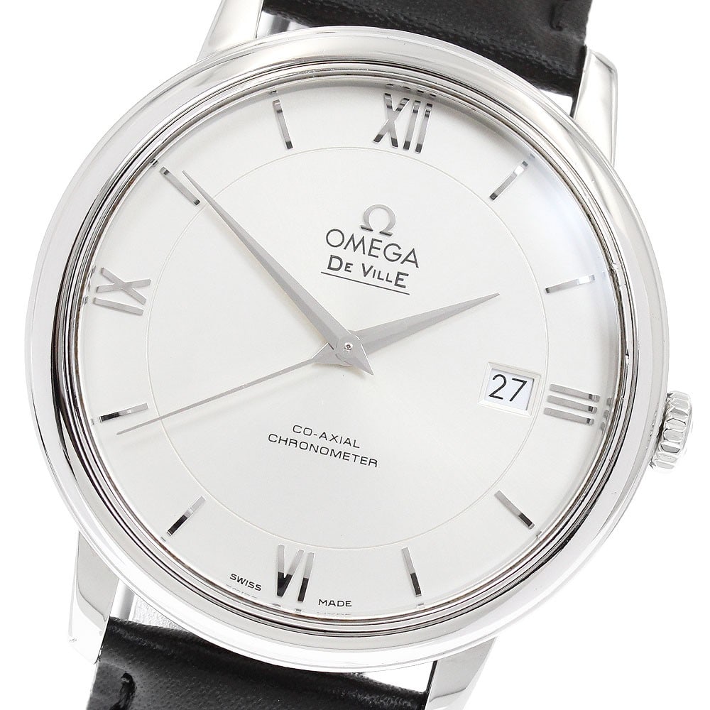 OMEGA De Ville Prestige Co-Axial automatic date watch 424.13.40.20.02.001: OMEGA De Ville Prestige Co-Axial automatic date watch 424.13.40.20.02.001 Pre-owned OMEGA De Ville Prestige Co-Axial wristwatch with automatic movement and date function. This men's watch features a s
