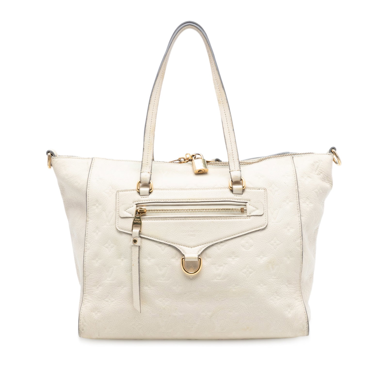 Louis Vuitton Lumineuse PM Monogram Empreinte Leather Brown Satchel Handbag: Louis Vuitton Lumineuse PM Monogram Empreinte Leather Brown Satchel Handbag The Louis Vuitton Monogram Empreinte Lumineuse PM is crafted from monogram empreinte leather in brown and features flat leat