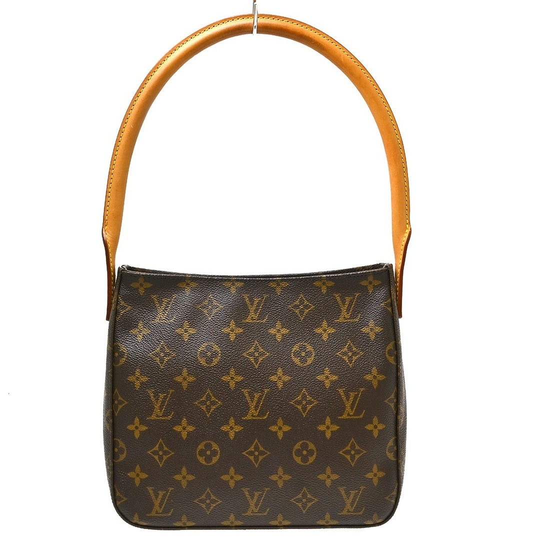 Louis Vuitton Mini Looping Monogram Canvas Top Handle Bag M51146: Louis Vuitton Mini Looping Monogram Canvas Top Handle Bag M51146 Vintage Louis Vuitton Looping MM handbag in brown monogram canvas and leather with a top handle and magnetic closure. Designed with inn