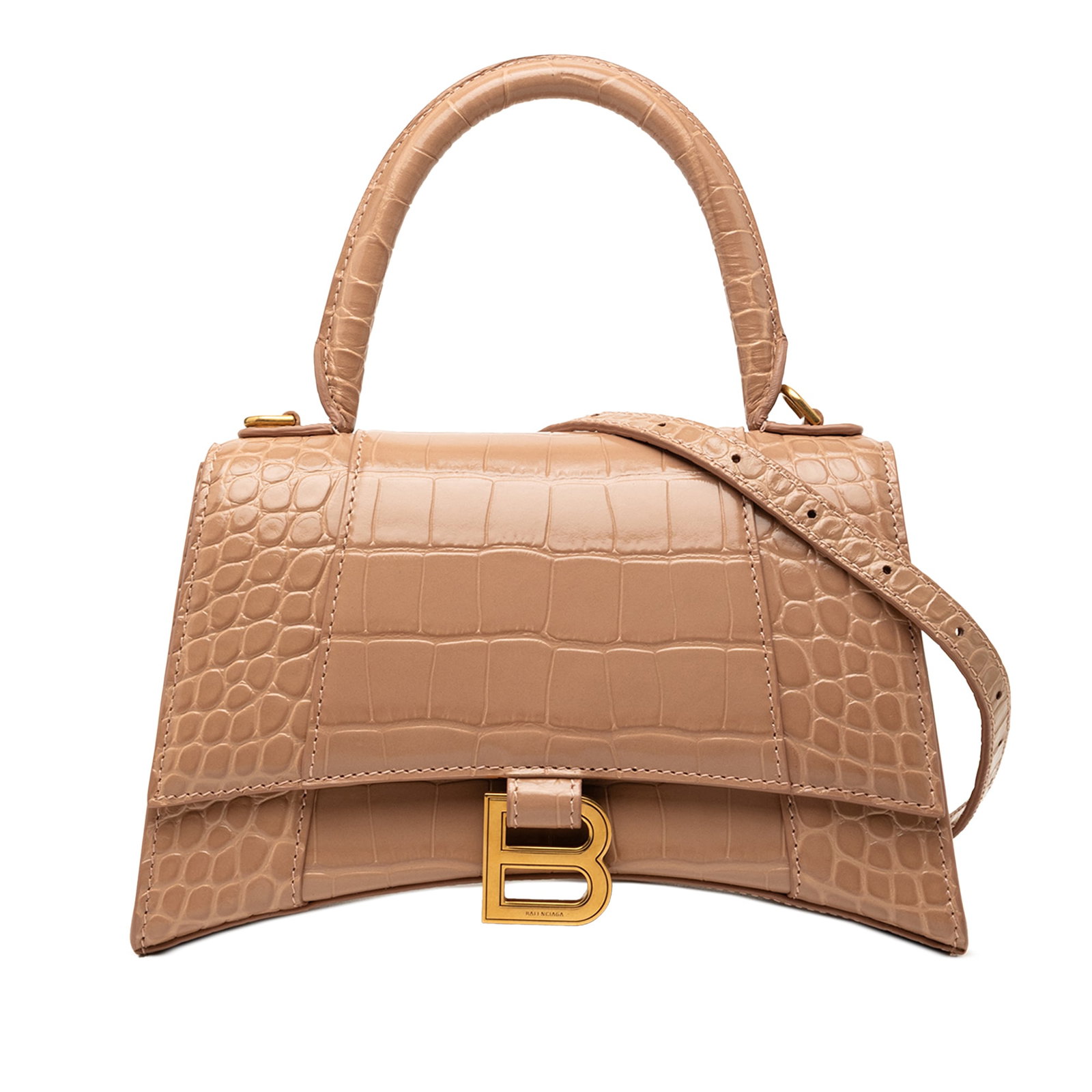 Balenciaga Hourglass Brown Leather Top Handle Bag (1 of 10)