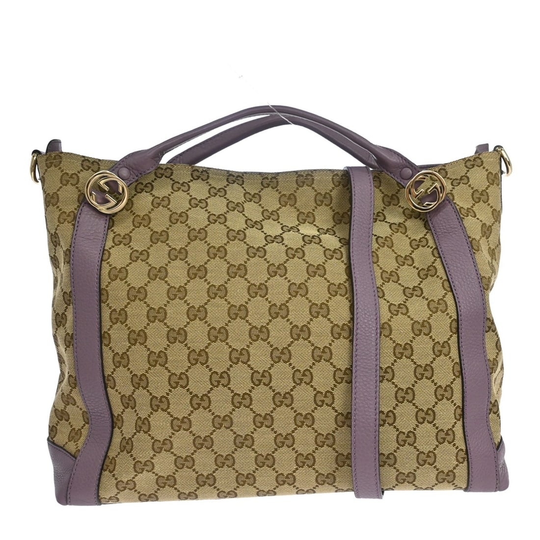 Gucci Miss GG Beige Canvas Tote Bag: Gucci Miss GG Beige Canvas Tote Bag Gucci Miss GG tote bag in beige canvas, presented in very good pre-owned condition. The exterior shows light scuffs, while the interior has some dirt and light mark