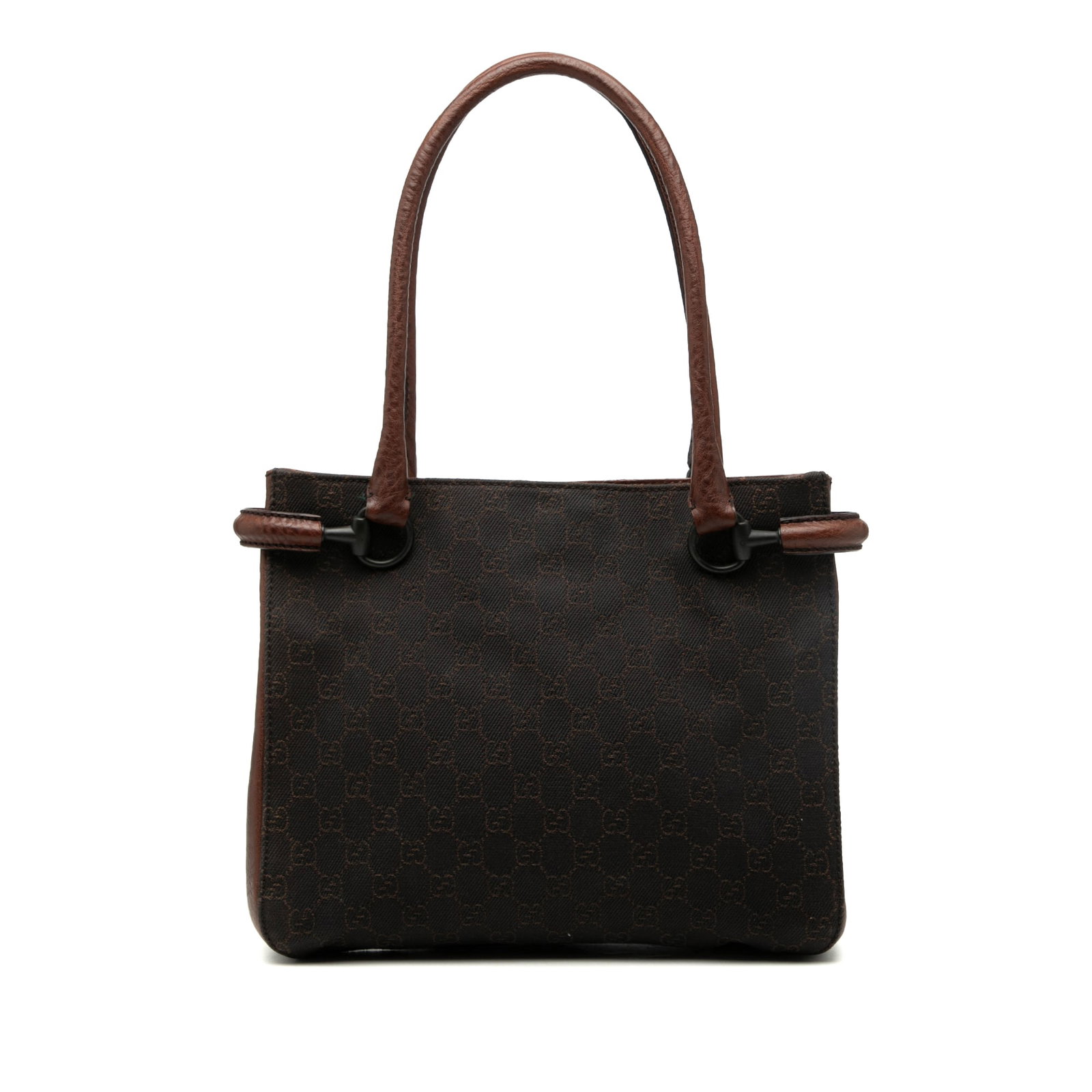 Gucci GG Denim Brown Shoulder Bag Leather Trim: Gucci GG Denim Brown Shoulder Bag Leather Trim This Gucci GG Denim Shoulder Bag features a denim body with leather trim, rolled leather handles, an open top with a magnetic closure, and an interior zi