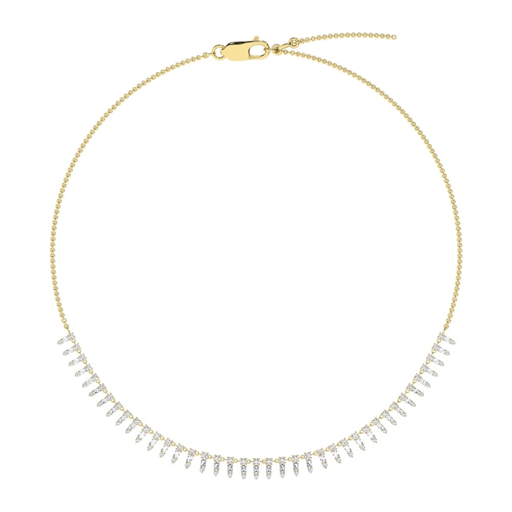 14K Yellow Gold Diamond 1 1/2 Ct.Tw. Fashion Necklace: 14K Yellow Gold Diamond 1 1/2 Ct.Tw. Fashion Necklace 14k Yellow Gold Stone Color: G-h Stone Clarity: Si Unless otherwise specified, pendants that include a chain are paired with our standard 18-inch 