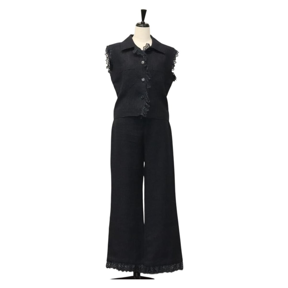 CHANEL Blue Denim Jacket and Pants Suit Set Women Italy (1 of 18)