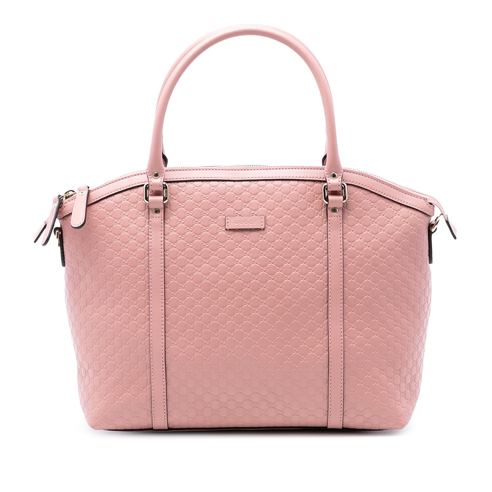 Gucci Microguccissima Large Dome Leather Satchel Pink (1 of 7)