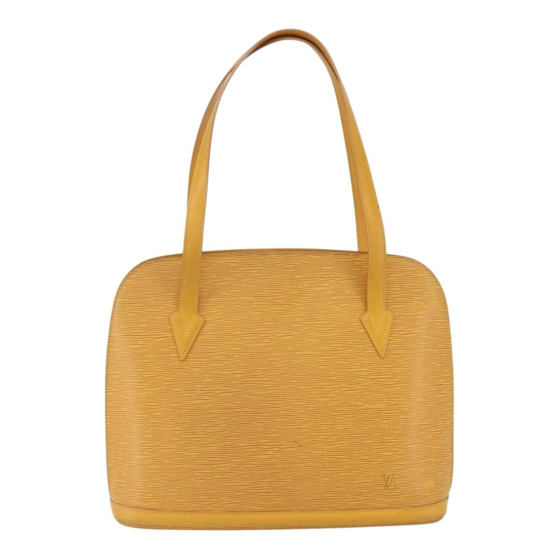 Louis Vuitton Lussac Yellow Epi Leather Handbag: Louis Vuitton Lussac Yellow Epi Leather Handbag The Louis Vuitton Lussac Handbag is crafted from yellow Epi leather and designed for women. Made in France, this handbag features a spacious interior an