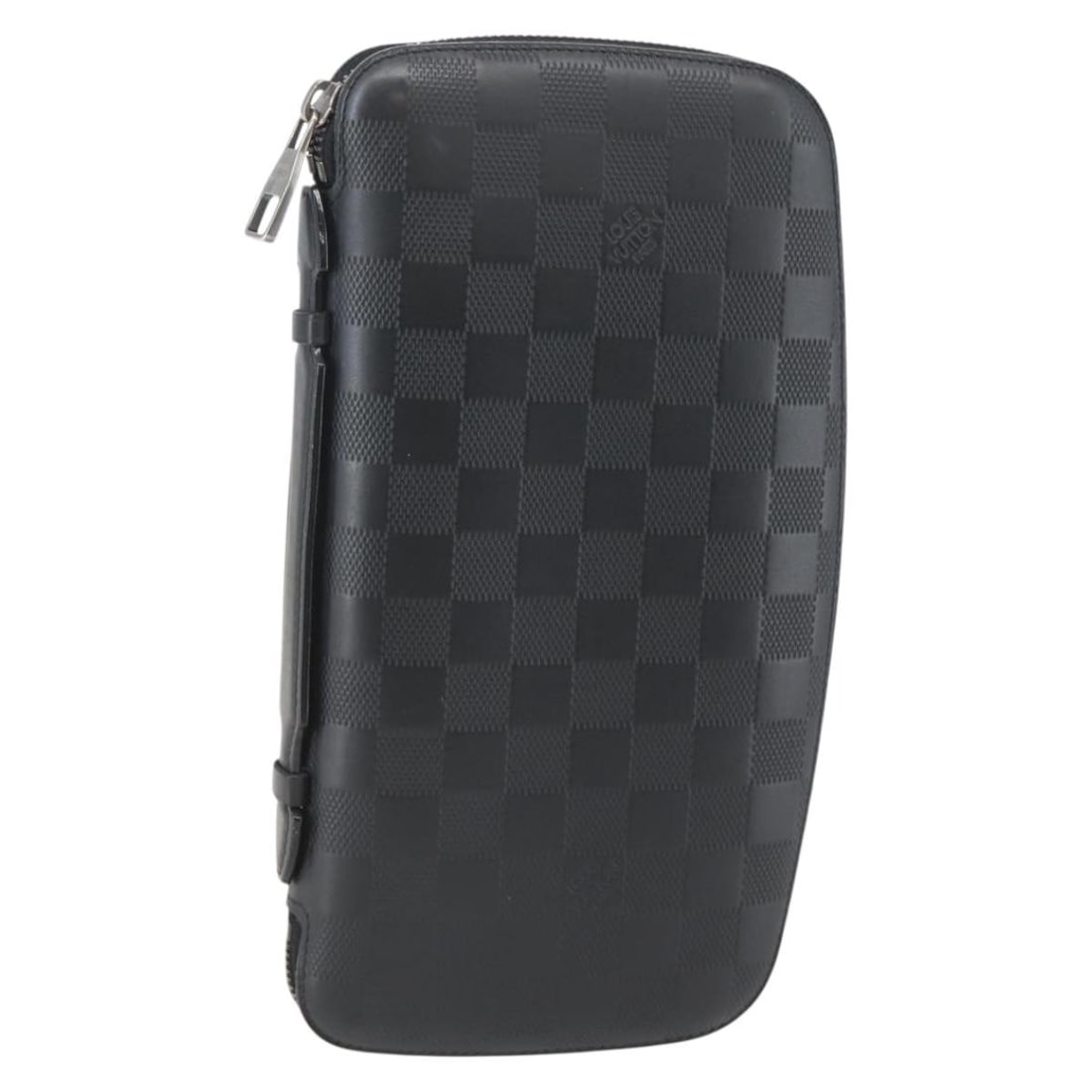 Louis Vuitton N41382 Damier Infini Atholl clutch in black leather: Louis Vuitton N41382 Damier Infini Atholl clutch in black leather Louis Vuitton Damier Infini Organizer Atholl clutch bag in black leather. Made in France, this women's clutch features the Damier Infi