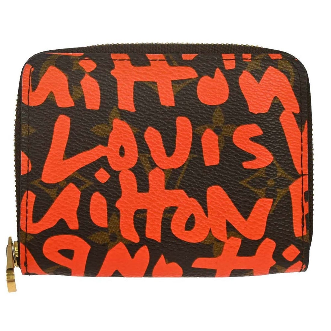 Louis Vuitton M93708 Zippy Coin Purse Wallet Monogram Graffiti Canvas: Louis Vuitton M93708 Zippy Coin Purse Wallet Monogram Graffiti Canvas Vintage Louis Vuitton Monogram Graffiti Zippy Coin Purse wallet in orange and brown Monogram Graffiti canvas and leather. This wom