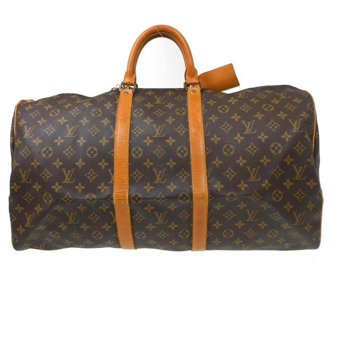 Louis Vuitton Keepall Brown Monogram Canvas Travel Bag: Louis Vuitton Keepall Brown Monogram Canvas Travel Bag Vintage Louis Vuitton Keepall in brown monogram canvas. This unisex travel bag is made in France and remains in good condition overall. Visible w